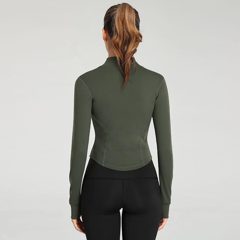 Quick-drying Stand Collar Zipper Sports Top Mssza
