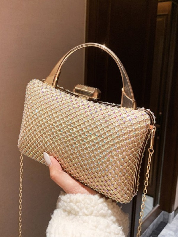 Rhinestone Chain Designer Handbags Mssza