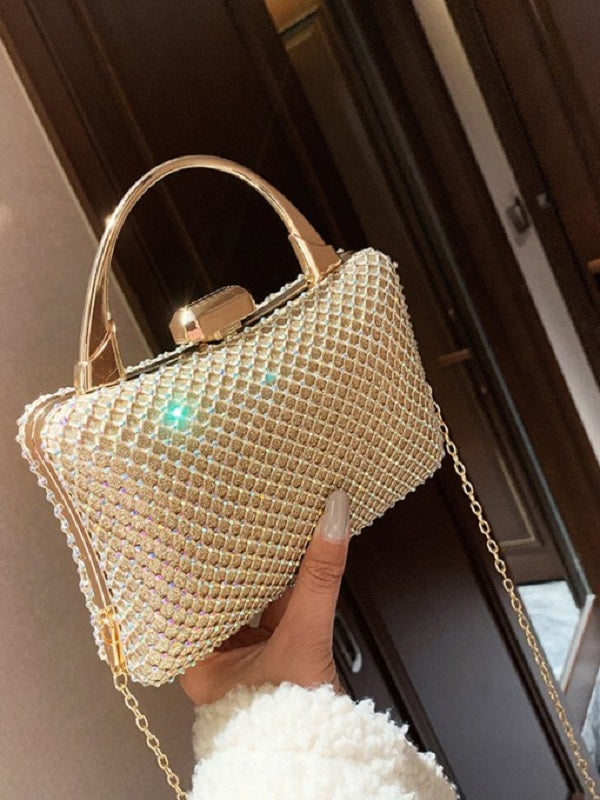 Rhinestone Chain Designer Handbags Mssza
