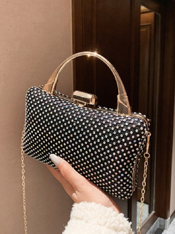Rhinestone Chain Designer Handbags Mssza
