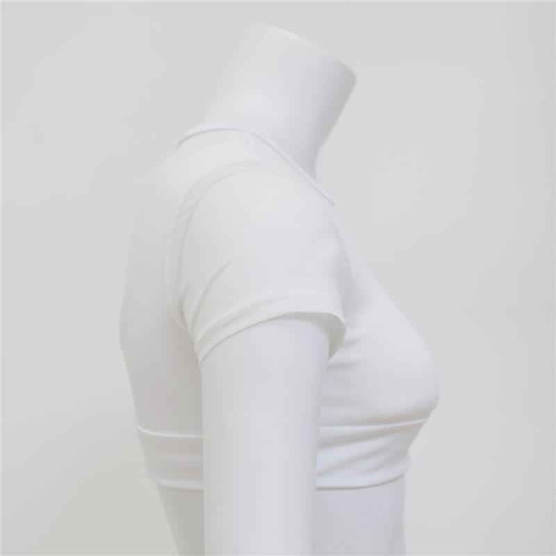 Solid Color Hollow Out Patchwork Sports Top Mssza