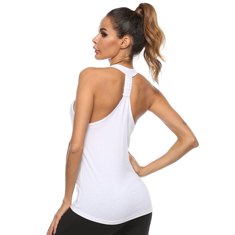Solid Color Sleeveless Sport Tank Top Mssza