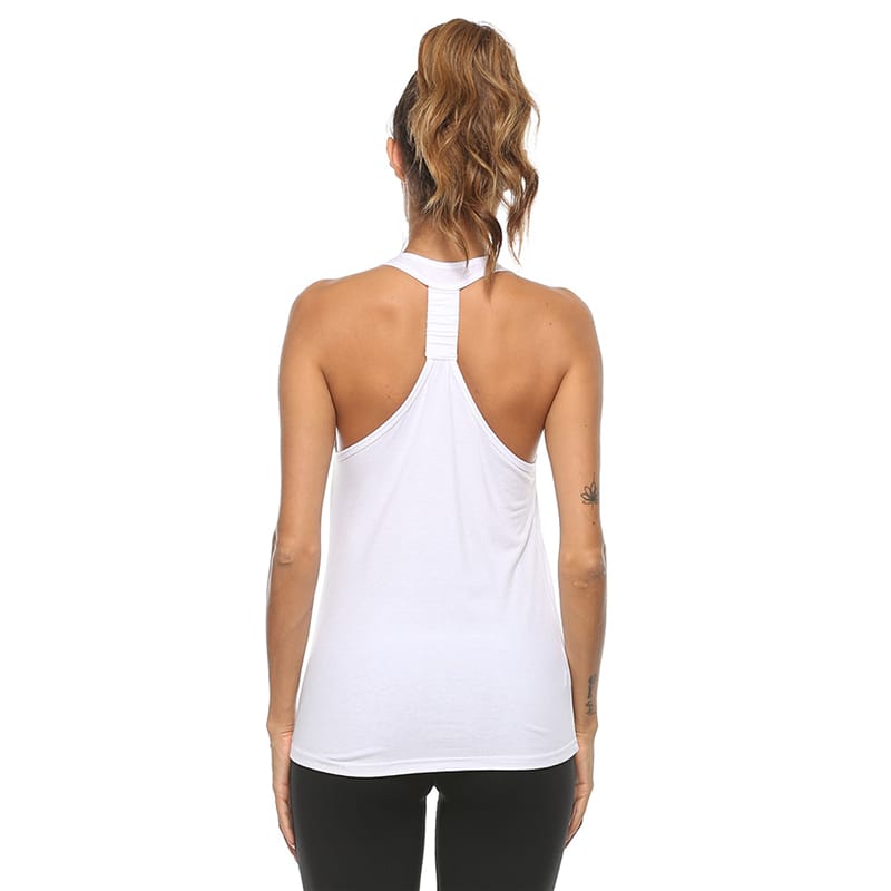 Solid Color Sleeveless Sport Tank Top Mssza