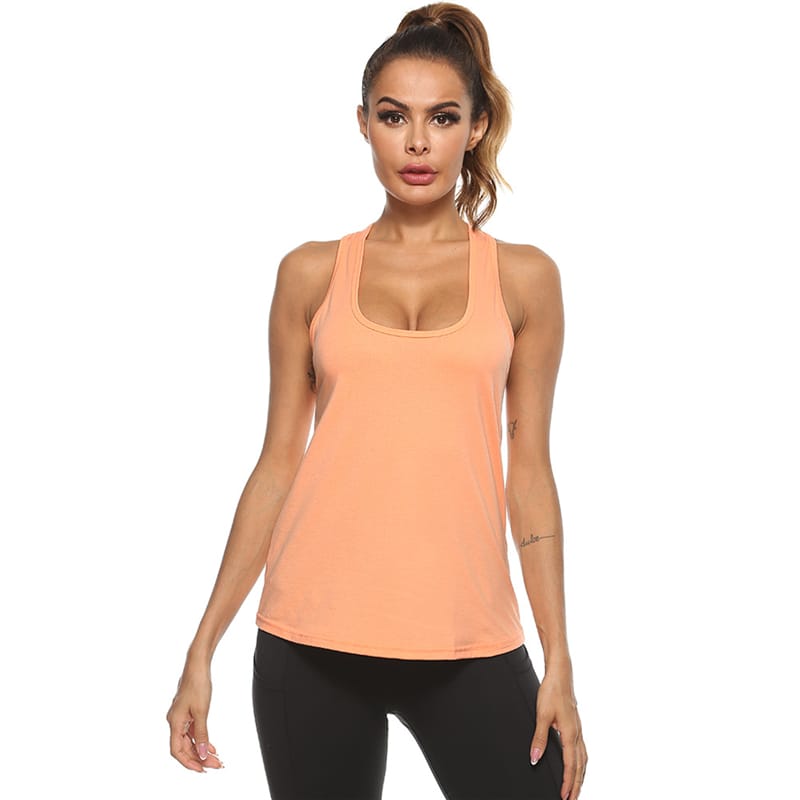 Solid Color Sleeveless Sport Tank Top Mssza
