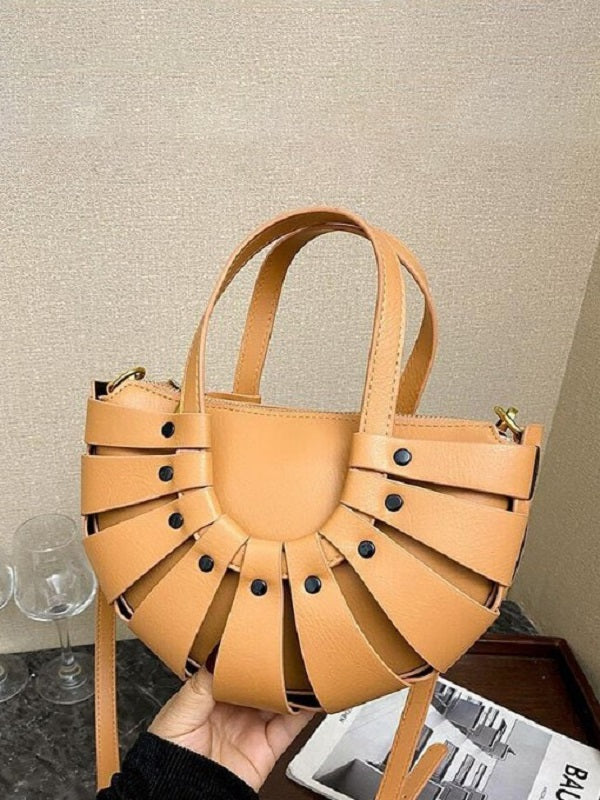 Solid Weaving Handbags Mssza