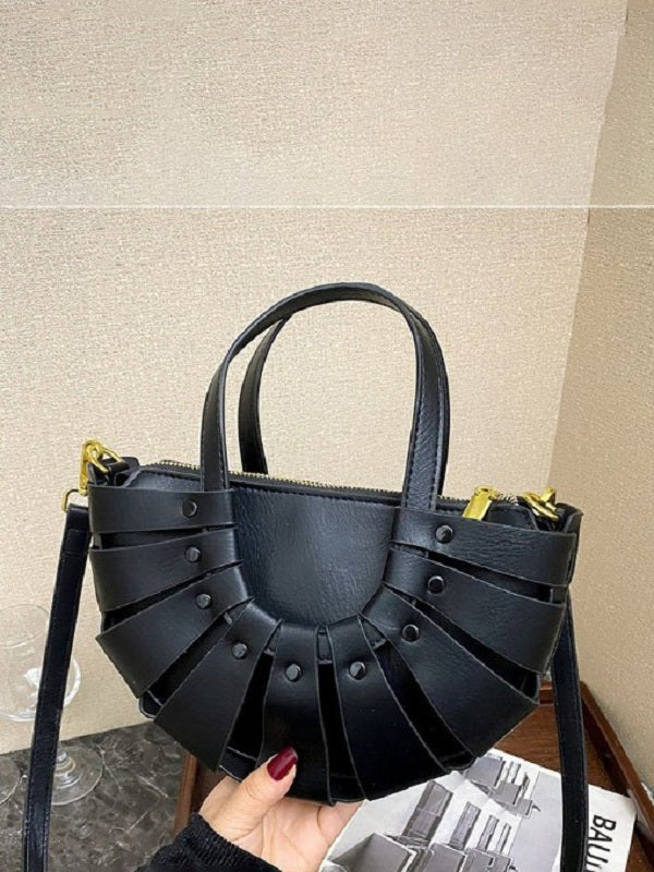 Solid Weaving Handbags Mssza