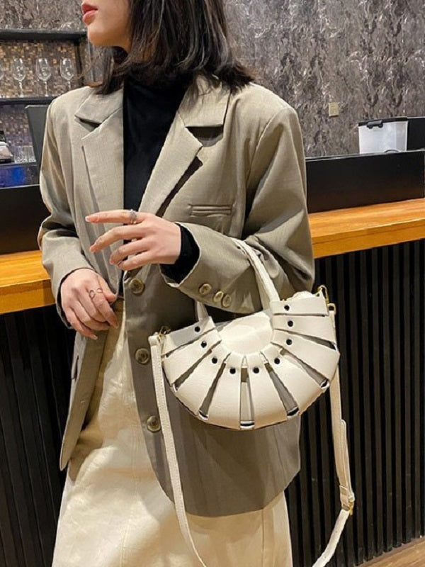 Solid Weaving Handbags Mssza