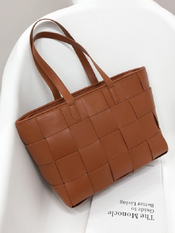 Solid Weaving Tote Bags Mssza