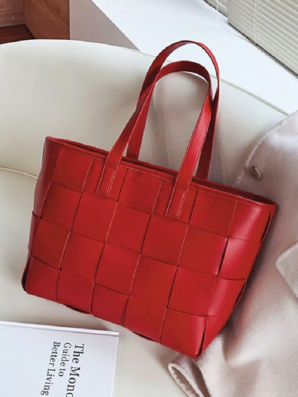 Solid Weaving Tote Bags Mssza