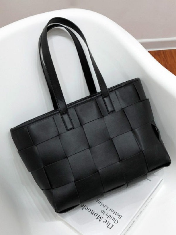 Solid Weaving Tote Bags Mssza