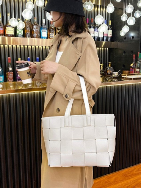 Solid Weaving Tote Bags Mssza