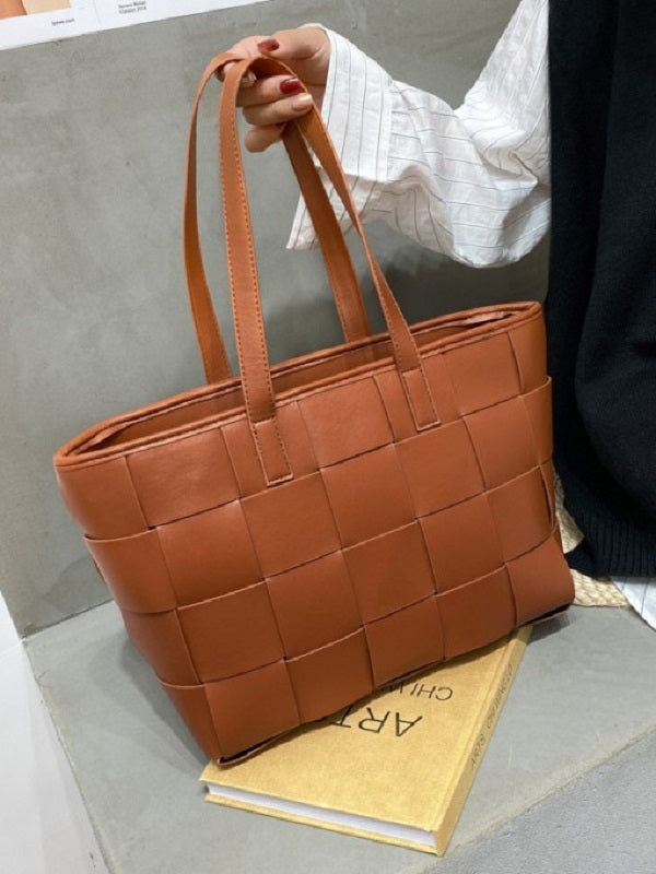 Solid Weaving Tote Bags Mssza