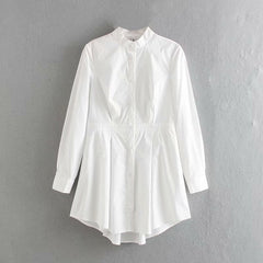Stand Collar Long Sleeve Blouses Shirt Mssza