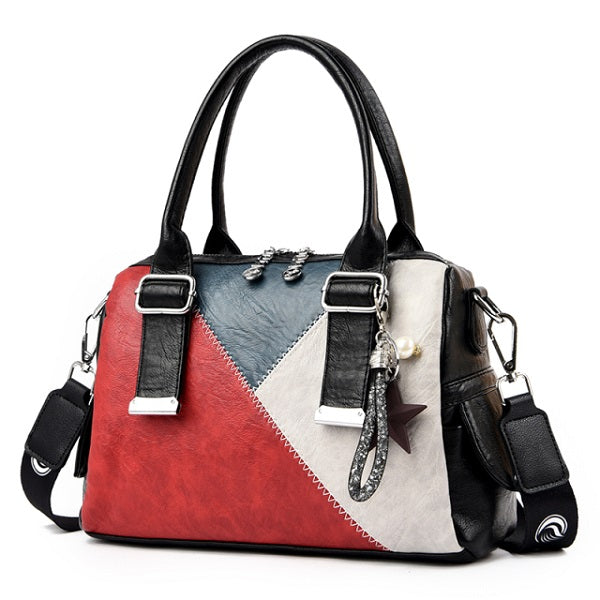 Stitching Leather Shoulder Hand Bags Mssza
