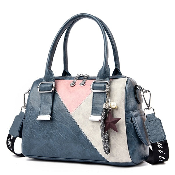 Stitching Leather Shoulder Hand Bags Mssza