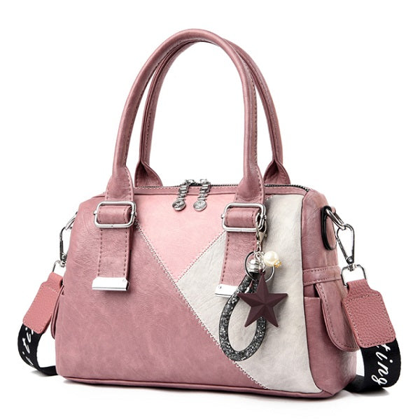 Stitching Leather Shoulder Hand Bags Mssza