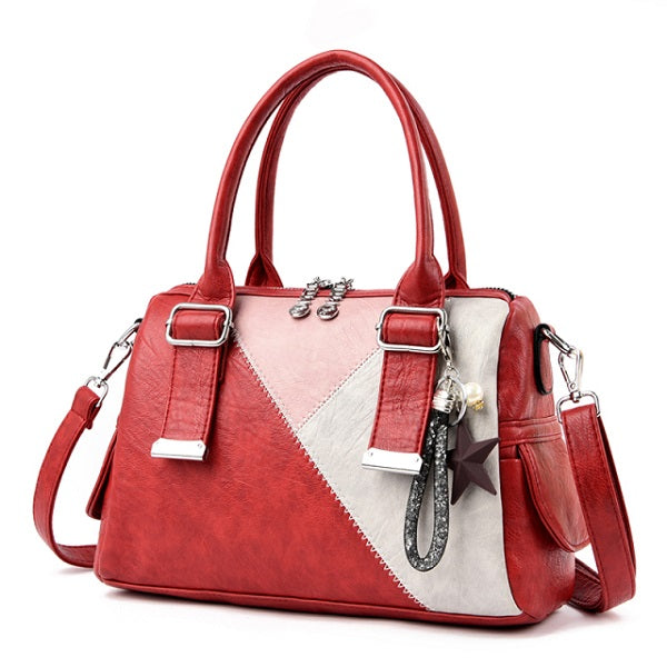 Stitching Leather Shoulder Hand Bags Mssza