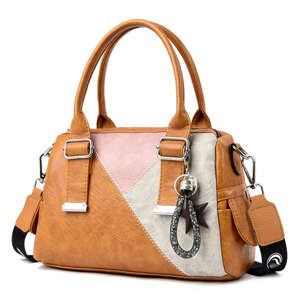 Stitching Leather Shoulder Hand Bags Mssza