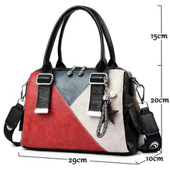 Stitching Leather Shoulder Hand Bags Mssza