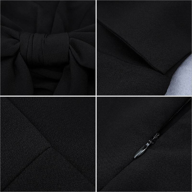 Strapless Bow Backless Bodycon Jumpsuit Mssza
