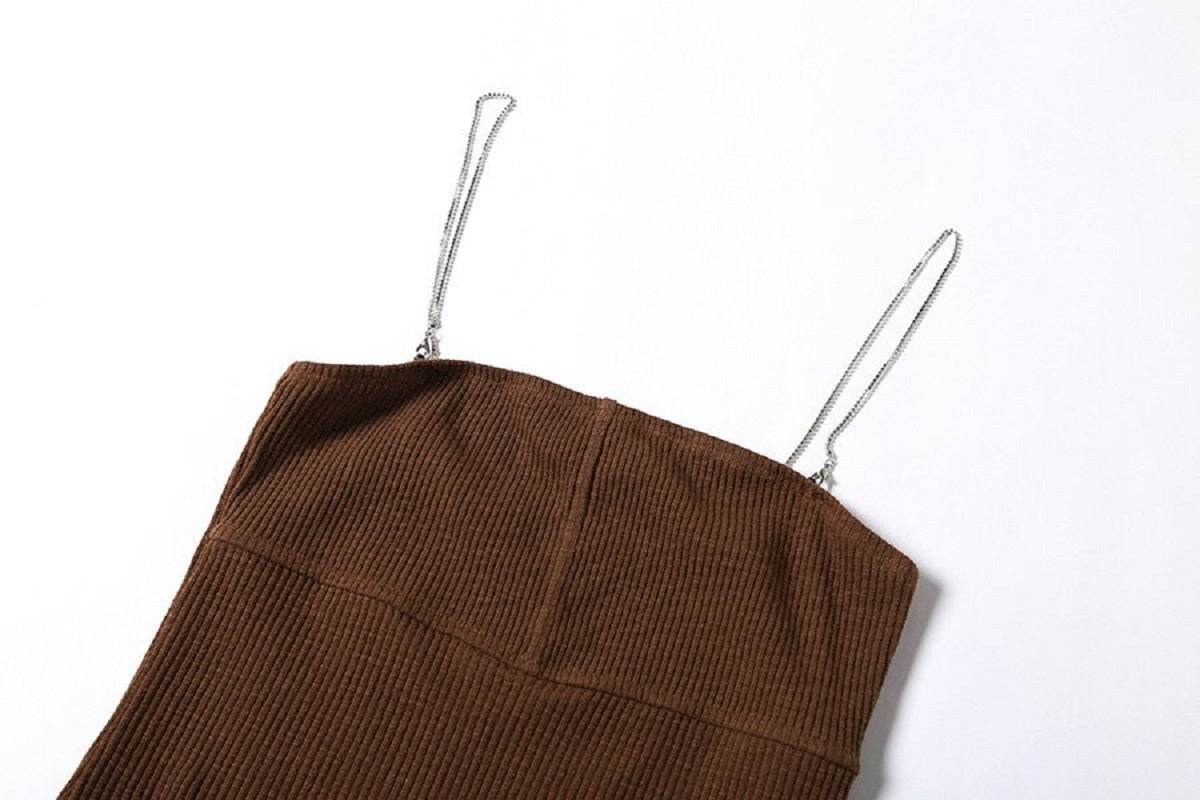 beading Dew shoulder sling +Half Slim Fit top Mssza