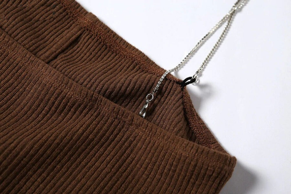 beading Dew shoulder sling +Half Slim Fit top Mssza