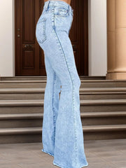 vintage Street Wear Pant Raw Hem Bootcut Jeans Pants Mssza