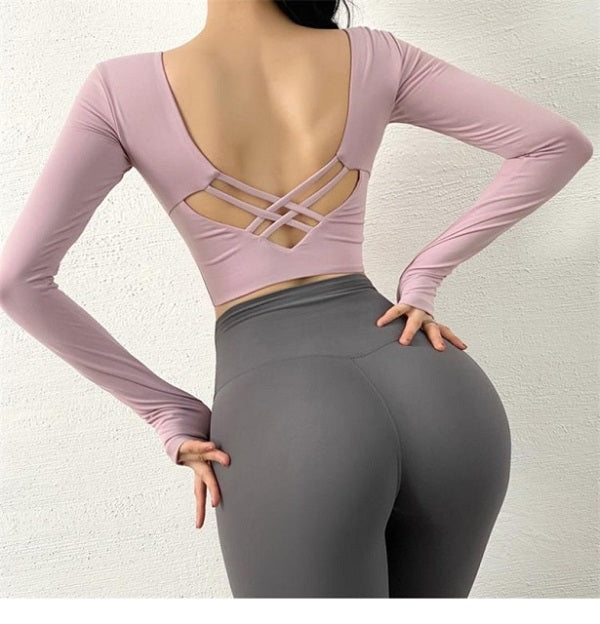 Fitness Blouse Yoga Crop Top Running Gym Sportswear Mssza