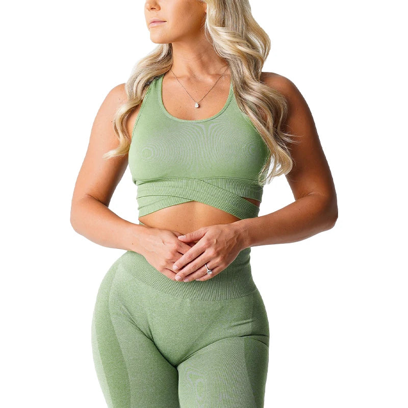 Fitness Elastic Breathable Breast Enhancement Leisure Sports Seamless Bra Top Mssza