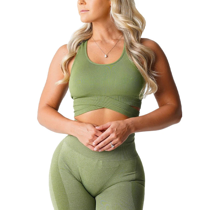 Fitness Elastic Breathable Breast Enhancement Leisure Sports Seamless Bra Top Mssza