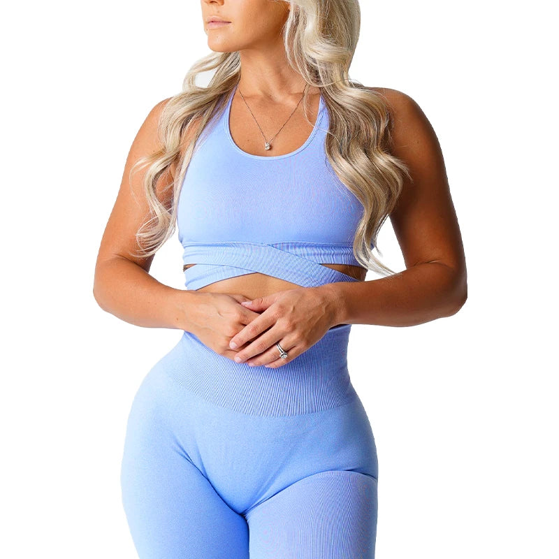 Fitness Elastic Breathable Breast Enhancement Leisure Sports Seamless Bra Top Mssza