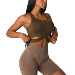 Fitness Elastic Breathable Breast Enhancement Leisure Sports Seamless Bra Top Mssza