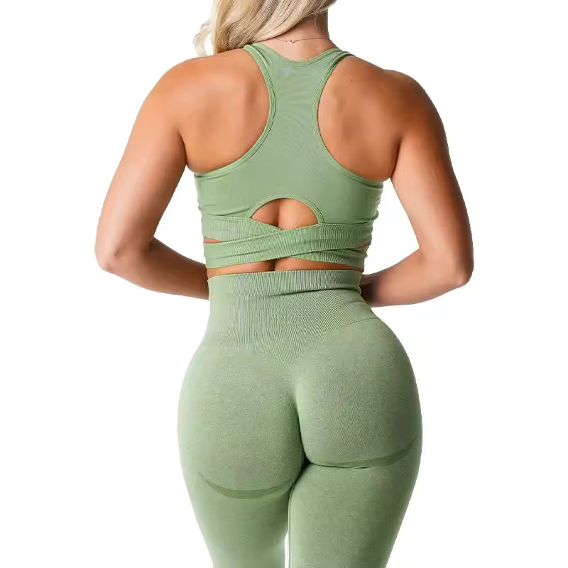 Fitness Elastic Breathable Breast Enhancement Leisure Sports Seamless Bra Top Mssza