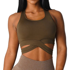 Fitness Elastic Breathable Breast Enhancement Leisure Sports Seamless Bra Top Mssza