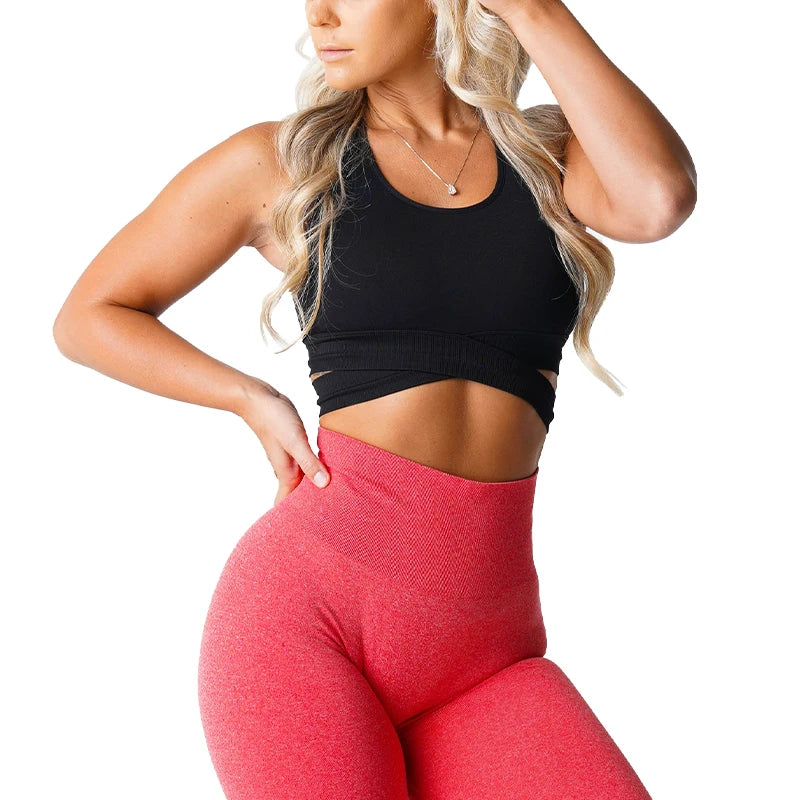 Fitness Elastic Breathable Breast Enhancement Leisure Sports Seamless Bra Top Mssza