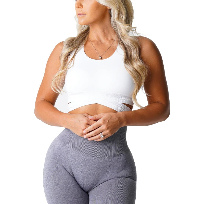 Fitness Elastic Breathable Breast Enhancement Leisure Sports Seamless Bra Top Mssza