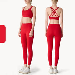 Fitness Gym Bra Leggings Suit 2 Piece Athletic Wear Mssza