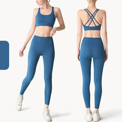 Fitness Gym Bra Leggings Suit 2 Piece Athletic Wear Mssza
