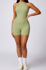 Fitness Rompers Backless Sports Short Bodysuits One Piece Suit Mssza