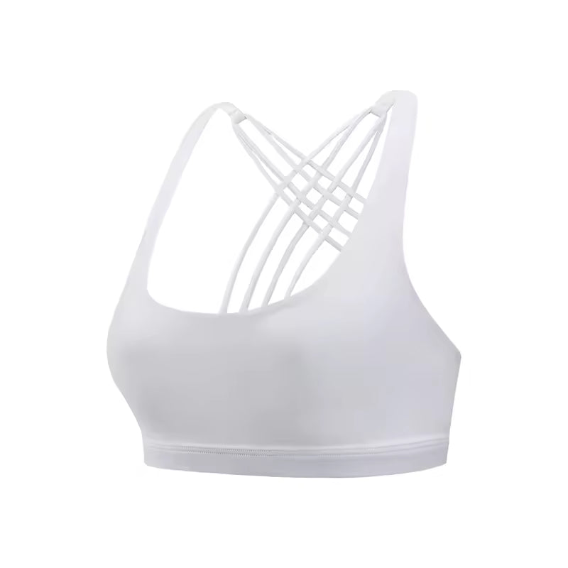 Fitness Sports Bra Push Up Cross Back Shockproof Running Gym Training Workout Yoga Underwear Crop Tops Mssza