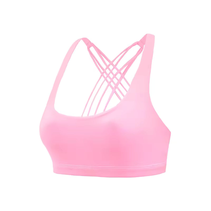 Fitness Sports Bra Push Up Cross Back Shockproof Running Gym Training Workout Yoga Underwear Crop Tops Mssza