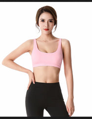 Fitness Sports Bra Push Up Cross Back Shockproof Running Gym Training Workout Yoga Underwear Crop Tops Mssza