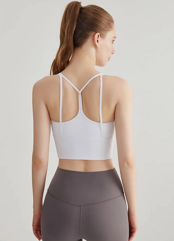 Fitness Strap High Support Running Workout Halter Yoga Bra Mssza