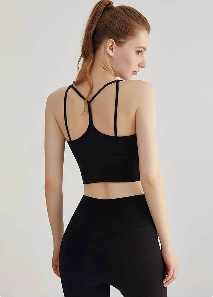 Fitness Strap High Support Running Workout Halter Yoga Bra Mssza