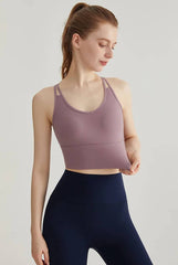Fitness Strap High Support Running Workout Halter Yoga Bra Mssza
