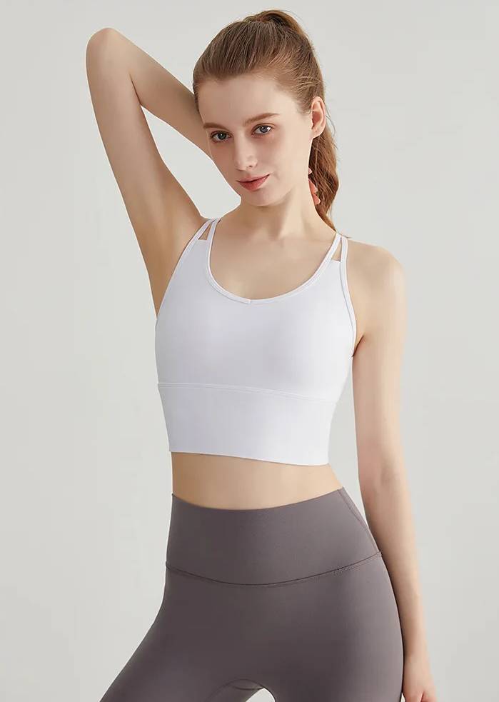 Fitness Strap High Support Running Workout Halter Yoga Bra Mssza