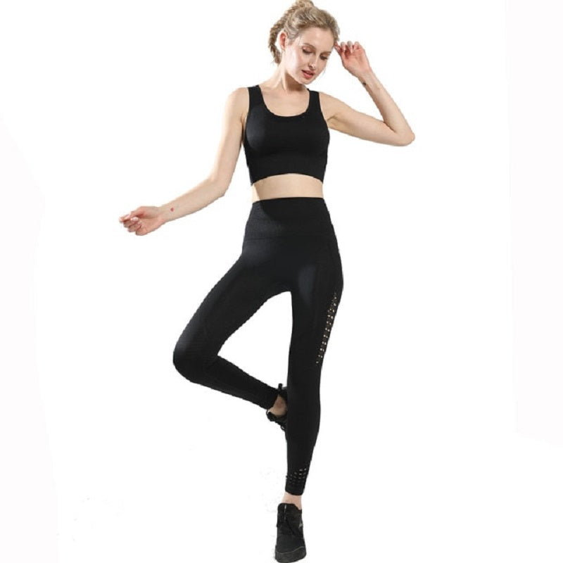 Fitness Yoga Set Gym Push Up Pants Running Suit Sportswear Athletic Mssza