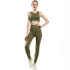 Fitness Yoga Set Gym Push Up Pants Running Suit Sportswear Athletic Mssza