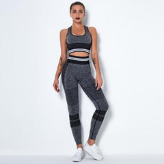 Fitness Yoga Suit High Workout Sports Bra High Waist Legging Gym Mssza