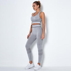 Fitness Yoga Suit High Workout Sports Bra High Waist Legging Gym Mssza